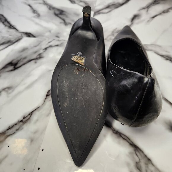 LE CHATEAU WOMENS SIZE 8 BLACK HIGH HEEL SHOES POINTY TOE - Picture 4 of 10